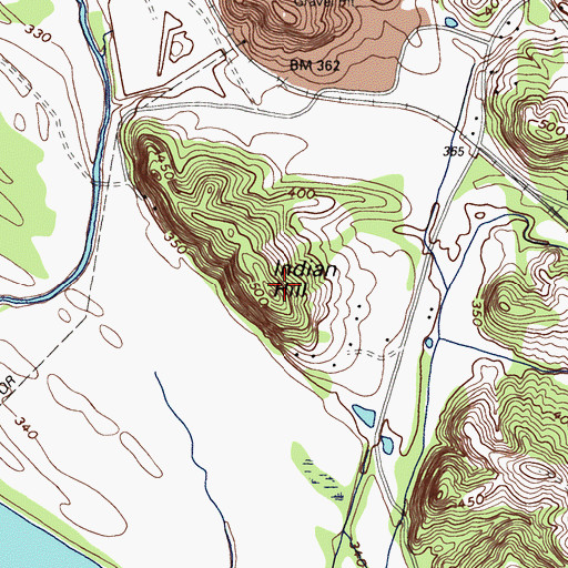 Topographic Map of Indian Hill, KY