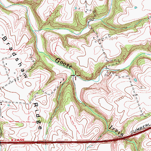 Topographic Map of Irvin Branch, KY