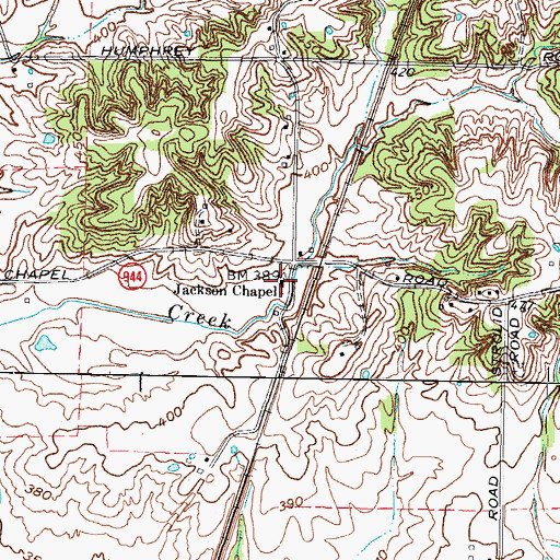 Topographic Map of Jackson Chapel Church, KY