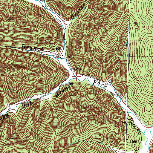 Topographic Map of John Hale Branch, KY