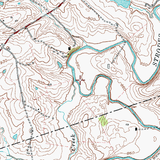 Topographic Map of Johnson Creek, KY