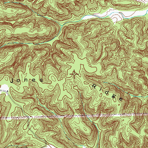 Topographic Map of Jones Ridge, KY