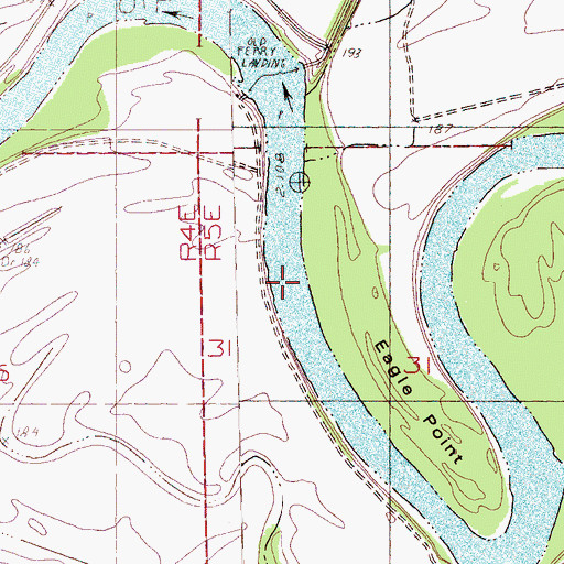 Topographic Map of Grants Bend, AR