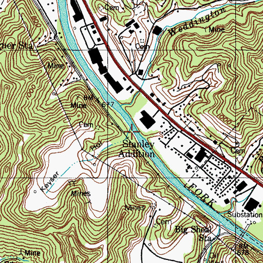 Topographic Map of Keyser Hollow, KY