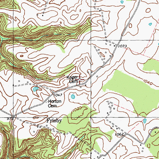 Topographic Map of Koger Cemetery, KY