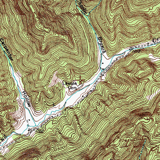 Topographic Map of Lawson Cemetery, KY