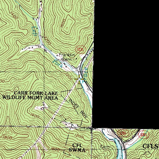 Topographic Map of Left Fork Trace Fork, KY