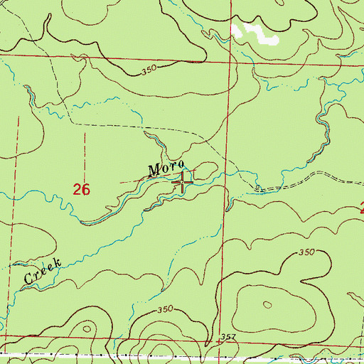 Topographic Map of Green Creek, AR