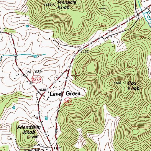 Topographic Map of Level Green School, KY