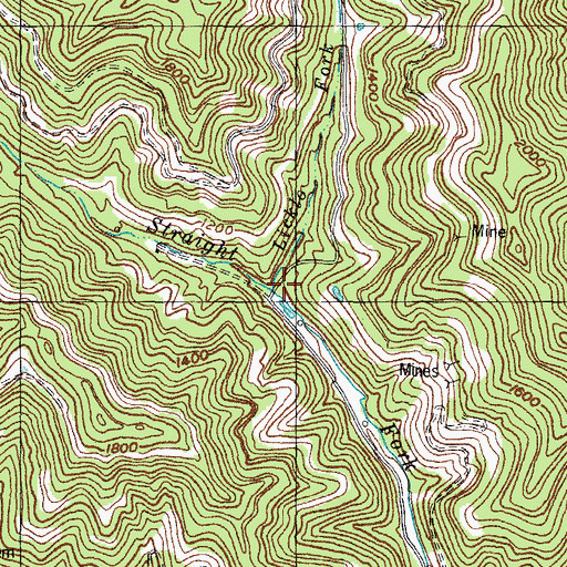 Topographic Map of Licklo Fork, KY