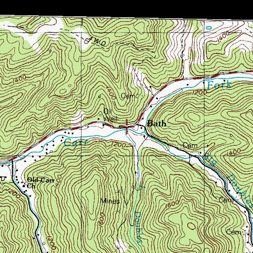 Topographic Map of Little Doubles Branch, KY