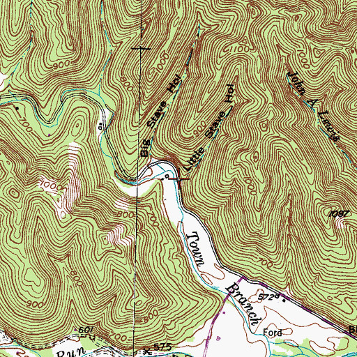 Topographic Map of Little Stave Hollow, KY