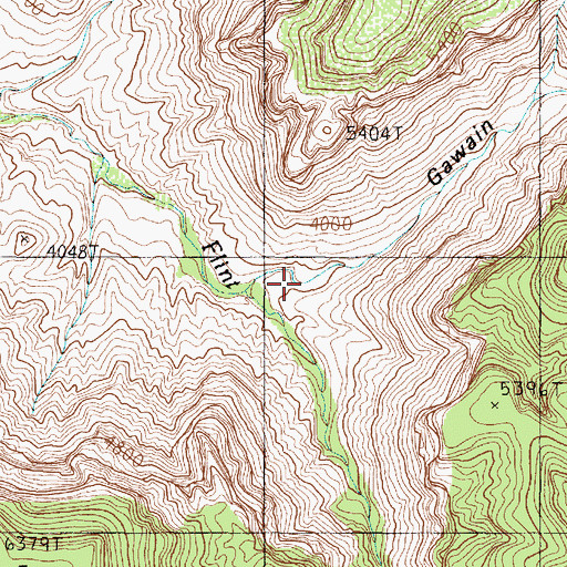 Topographic Map of Gawain Abyss, AZ