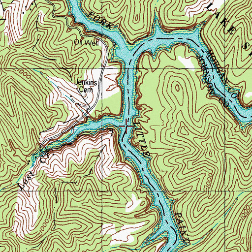 Topographic Map of Lost Creek, KY