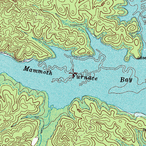 Topographic Map of Mammoth Furnace Bay, KY