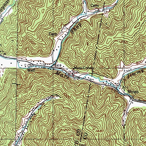 Topographic Map of Mare Creek School, KY