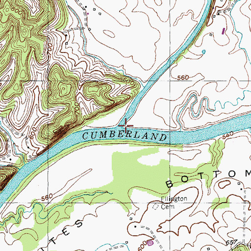 Topographic Map of Marrowbone Creek, KY