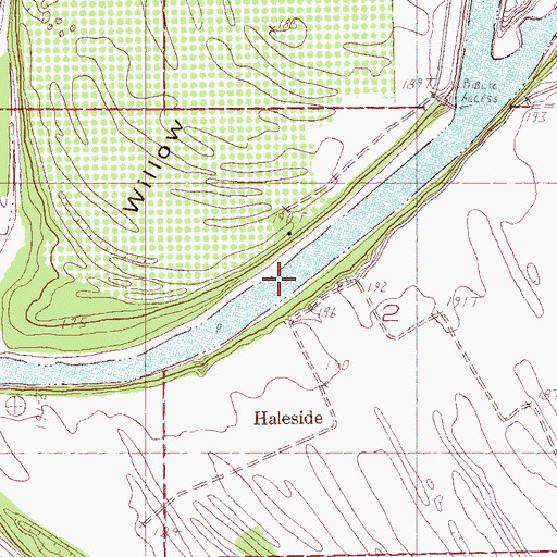 Topographic Map of Hale Bend, AR
