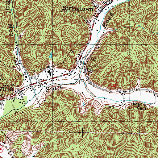 Topographic Map of Mash Fork, KY