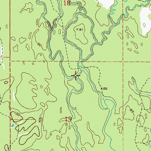Topographic Map of Halfway Creek, AR