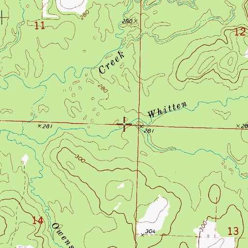 Topographic Map of Hamm Branch, AR