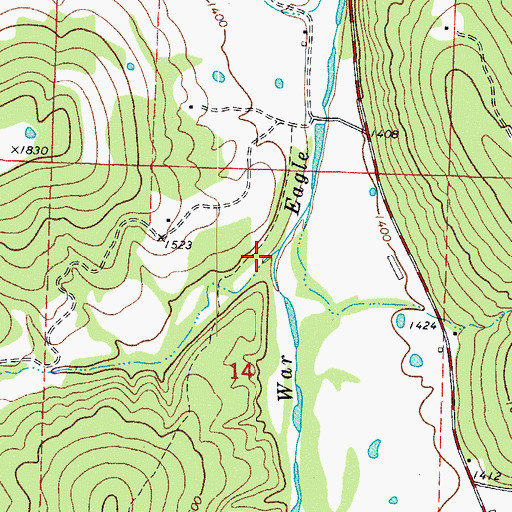 Topographic Map of Harlow Hollow, AR