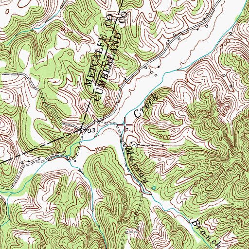 Topographic Map of Murray Branch, KY