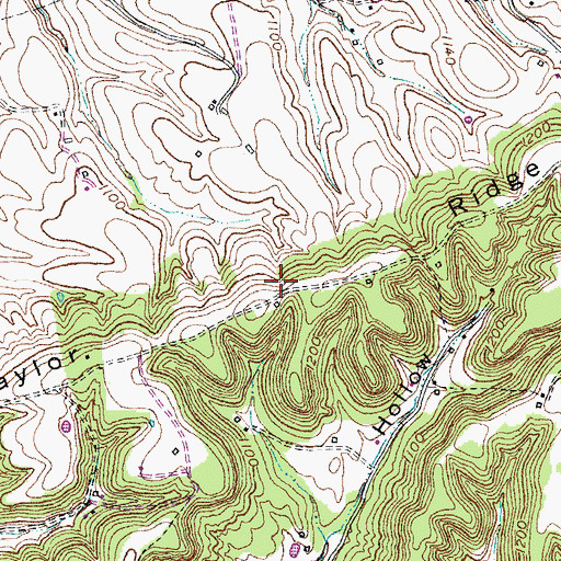 Topographic Map of Naylor Ridge, KY