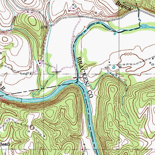 Topographic Map of North Fork Licking River, KY