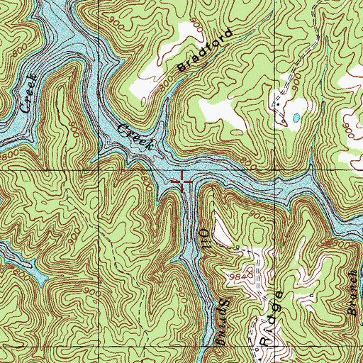 Topographic Map of Oil Spring Branch, KY
