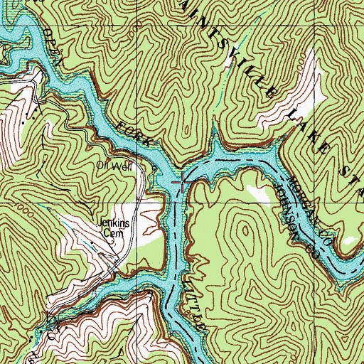 Topographic Map of Open Fork Paint Creek, KY