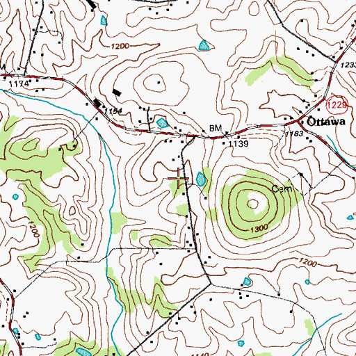 Topographic Map of Ottawa School, KY
