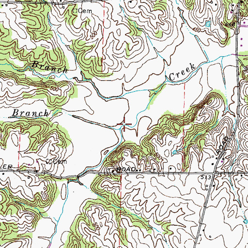 Topographic Map of Owen Branch, KY