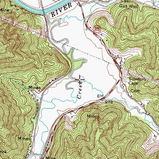 Topographic Map of Owens Branch, KY