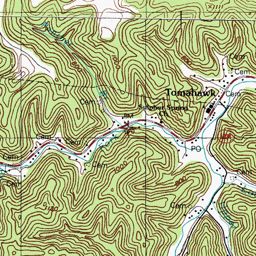 Topographic Map of Panther Branch, KY