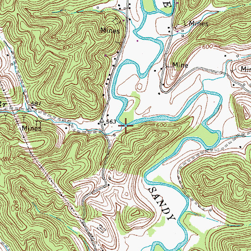 Topographic Map of Pigott Branch, KY