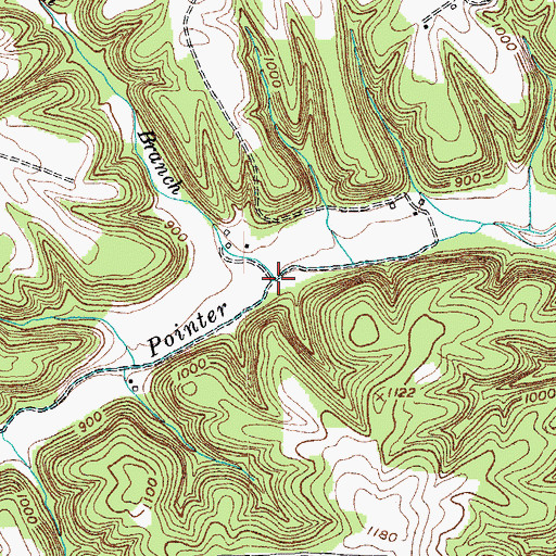 Topographic Map of Pittman Branch, KY