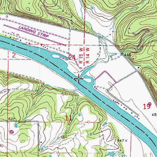 Topographic Map of Hightower Creek, AR