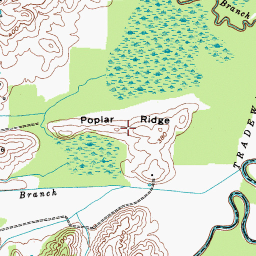Topographic Map of Poplar Ridge, KY