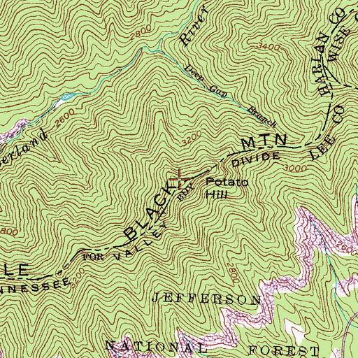 Topographic Map of Potato Hill, KY