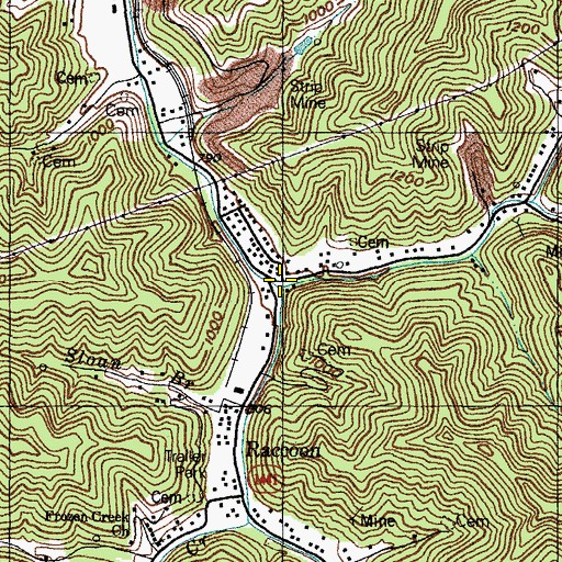 Topographic Map of Ramey Fork, KY