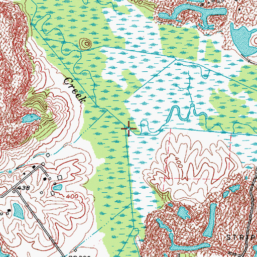 Topographic Map of Richland Creek, KY