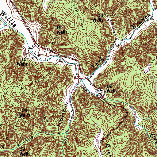 Topographic Map of Riddle Hollow, KY