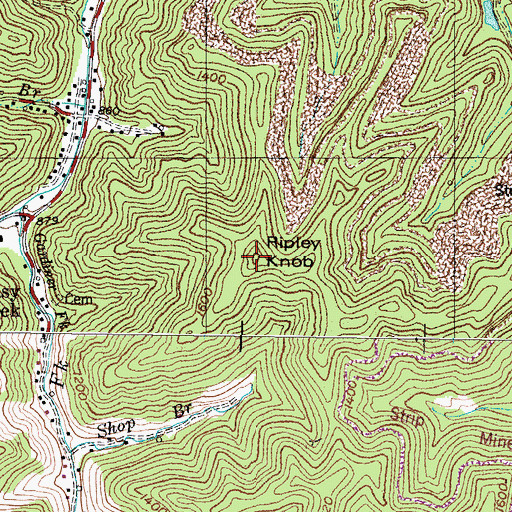 Topographic Map of Ripley Knob, KY