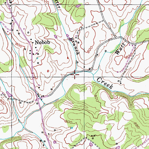 Topographic Map of Ritter Branch, KY