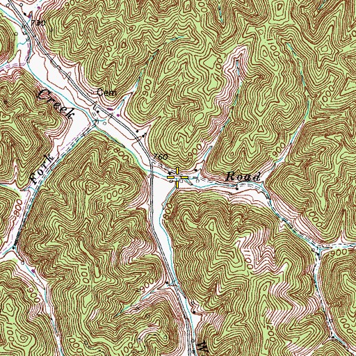 Topographic Map of Road Fork, KY