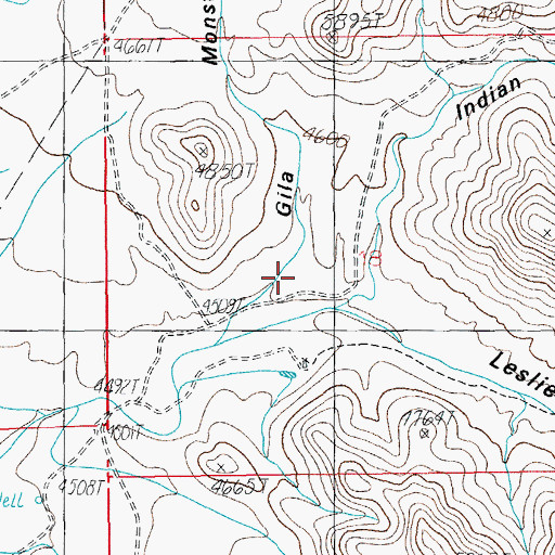 Topographic Map of Gila Monster Canyon, AZ