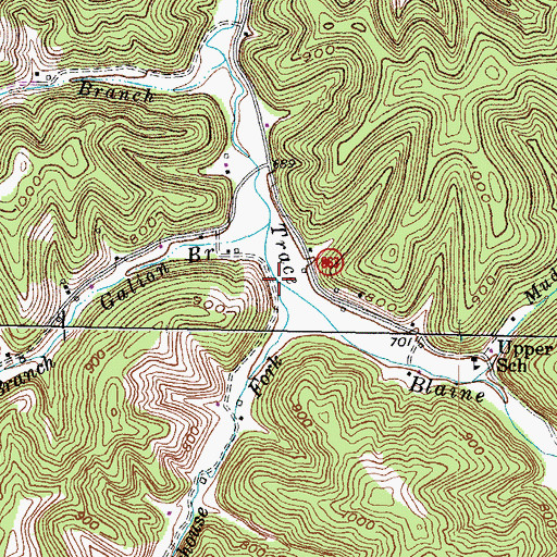 Topographic Map of Rockhouse Fork, KY