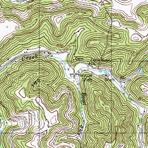 Topographic Map of Roost Branch, KY