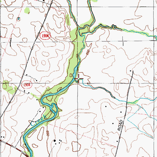 Topographic Map of Rose Run, KY